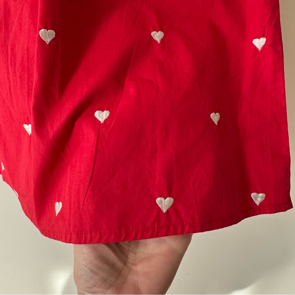 eshakti Red Embroidered Heart Skirt Retro Valentines XL 16 - Picture 9 of 9